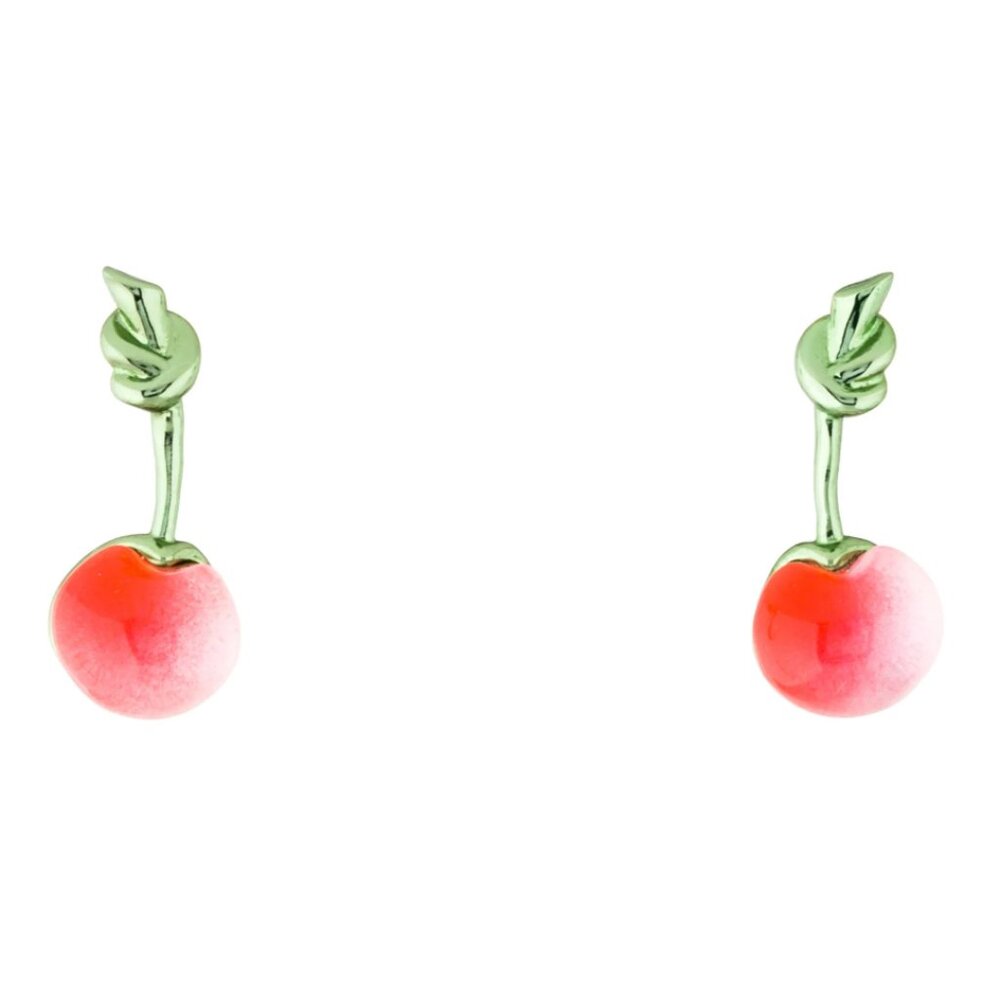 🍒 Alexis Bittar Green lucite Luna Knotted Cherry Drop Earrings 🍒
